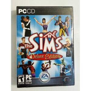 EA Games The‎ Sims Deluxe Edition PC CD-ROM New Blue Life Simulation Game